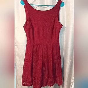 Junior's Burgundy Dress